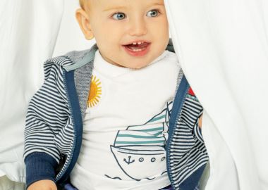 Σετ μπλούζα με βερμούδα για βρεφικό αγόρι (3 - 24 μηνών) | ΜΠΛΕ ΤΖΗΝ - Energiers - 